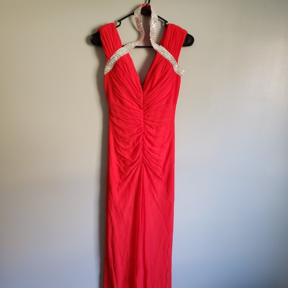 Red formal dress